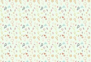 Female symbol outline seamless pattern element vector for background. Modern and stylish shape texture. Fit for banner, backdrop, poster, fabrique, cover. Vector Eps 10