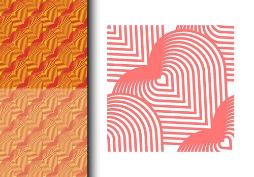 Heart outline seamless pattern element vector for background. Modern and stylish shape texture. Fit for banner, backdrop, poster, fabrique, cover. Vector Eps 10