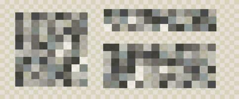 Censor pixel bar set vector