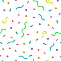 Confetti and ribbon pattern vector