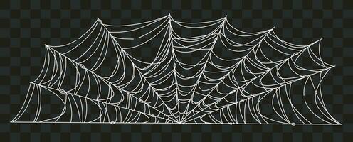 Doodle white spiderweb vector