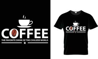 Coffee lettering vector illustration, funny phrase with typography for t-shirt, poster, sticker, card and mug.