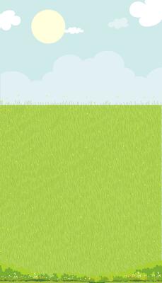 Sky blue with cloud background,Spring landscape with green grass field Vertical Nature Summer rural with copy space,Cute Cartoon vector illustration backdrop banner for Easter