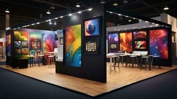Create exhibit booth stand space. photo