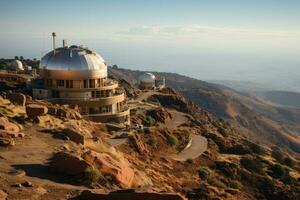 enorme astronómico observatorio en contra el azul cielo. foto