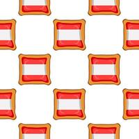 Pattern cookie with flag country Latvia in tasty biscuit vector