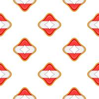 Pattern cookie with flag country Latvia in tasty biscuit vector