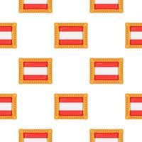 Pattern cookie with flag country Latvia in tasty biscuit vector