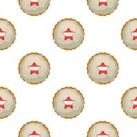Pattern cookie with flag country Latvia in tasty biscuit vector