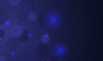 Abstract geometric hexagon technology background vector