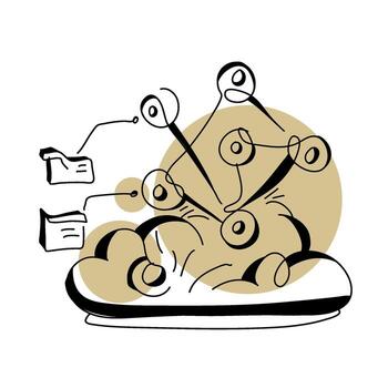 plano ilustración contorno inteligencia binario código cerebro es usado para sitio web ui ux, mejorando tecnología relacionado contenido visualmente. sus diseño agrega un atractivo y informativo tocar, haciendo eso un excelente vector