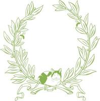 wedding floral design vector