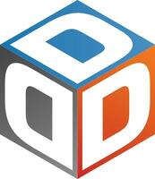 TRIPLE D DDD LOGO CUBE vector