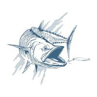 vector logo king mackerel Fishing