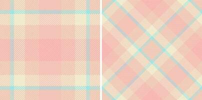 Plaid textile texture of vector background fabric with a tartan seamless check pattern.