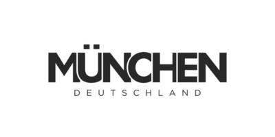 munchen deutschland, moderno y creativo vector ilustración diseño presentando el ciudad de Alemania para viaje pancartas, carteles, y postales