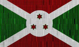 bandera de república de Burundi en un texturizado antecedentes. concepto collage. foto