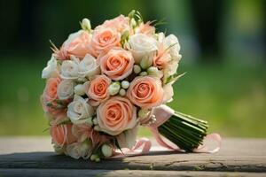 Beautiful summer wedding bouquet photo