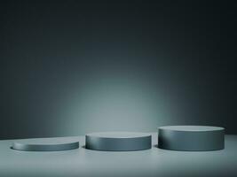 Minimal grey podium with gradient grey background for your product showcase.. photo