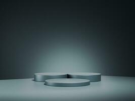 Minimal grey podium with gradient grey background for your product showcase.. photo