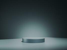 Minimal grey podium with gradient grey background for your product showcase.. photo