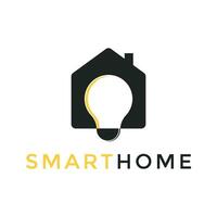smart home concept logo design template vector