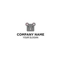 Mouse Animal Square Logo Design vector