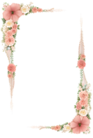 Blumen- Rand transparent Hintergrund png Bild ai generativ