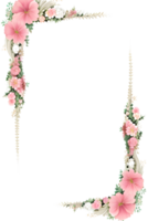 Blumen- Rand transparent Hintergrund png Bild ai generativ