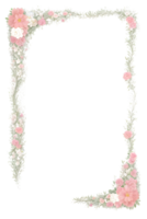 blommig gräns transparent bakgrund png bild ai generativ