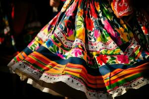 Mexican colorful skirt. Generate Ai photo