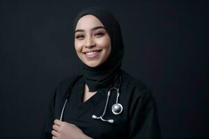 Muslim nurse. Generate Ai photo