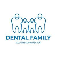 personas familia humano diente para dental icono ilustración símbolo vector