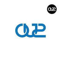 Letter OU2 Monogram Logo Design vector