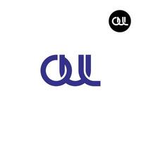 Letter OUL Monogram Logo Design vector