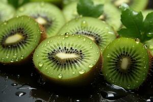 Fresh sweet kiwi close up. photo