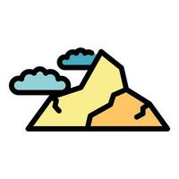 Nepal mountains icon vector flat