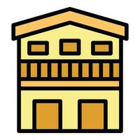 Casablanca tower house icon vector flat