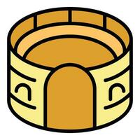 Culture amphitheater icon vector flat