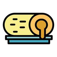 Croquette roll icon vector flat