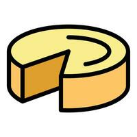 Montenegro cheese icon vector flat