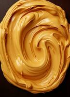 Sample close-up top view of caramelized peanut butter photo