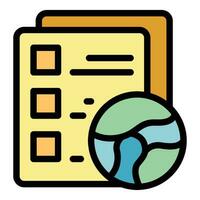 Global manager icon vector flat