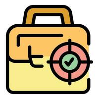 Manager case icon vector flat