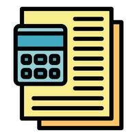 Finance papers icon vector flat