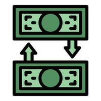 Change money icon vector flat