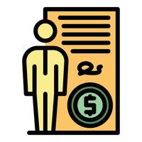 Finance document loan icon vector flat