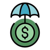 Secured loan icon vector flat
