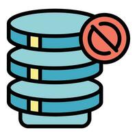 Server error icon vector flat