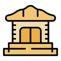 Culture temple icon vector flat